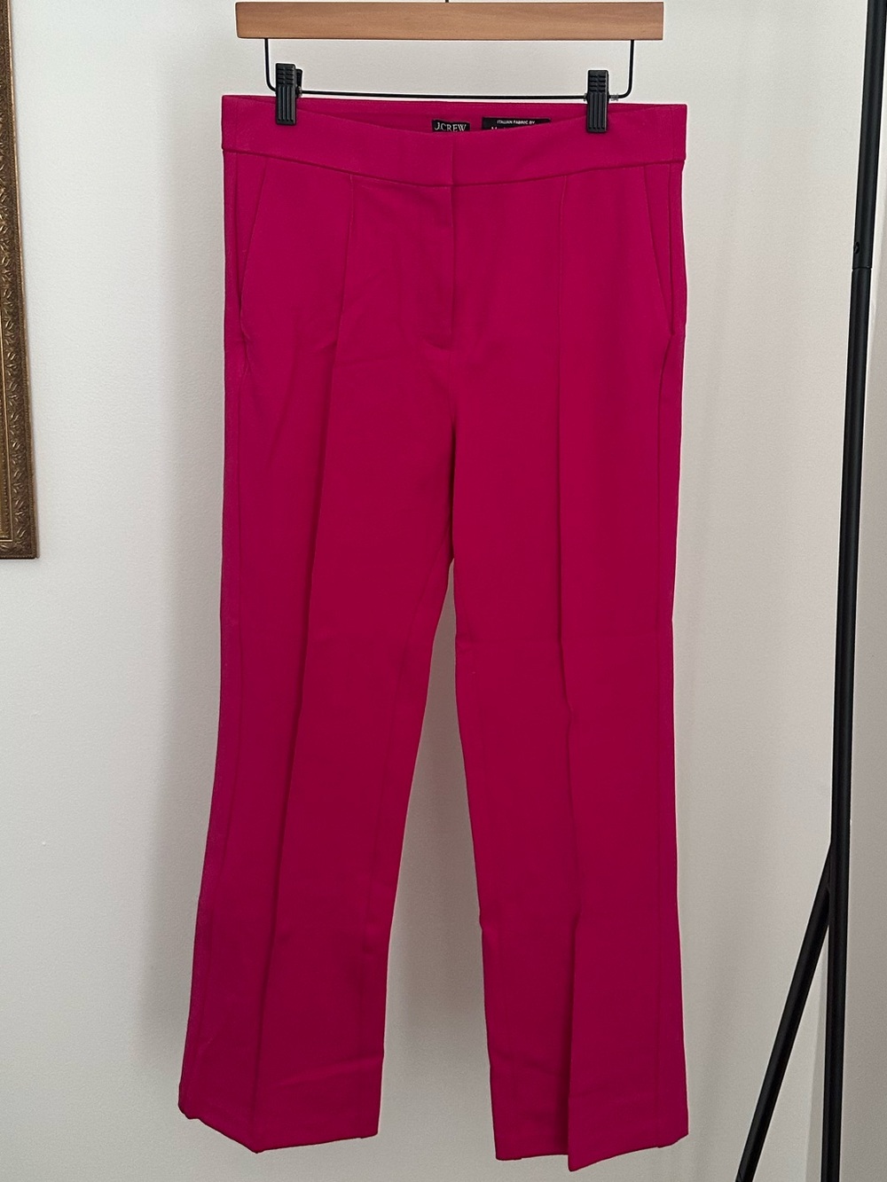 j crew italian ponte kick flare pants in hot pink size 10 tall